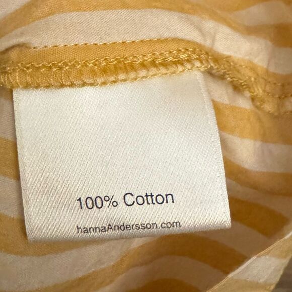 Hanna Andersson Size 100/4 Mustard Yellow Pinstripe Sleeveless Dress - Picture 11 of 12